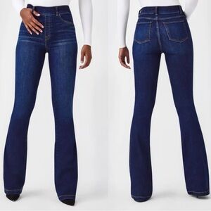 SPANX High Waist Booty Lift Flare Jeans Large  Midnight Shade 20327R